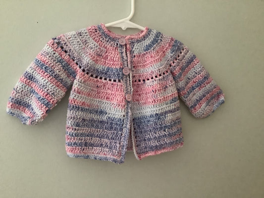 Pink Stripes Cardigan